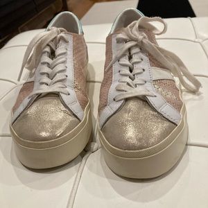 D.A.T.E.  Sneakers sz 8   Pink/Gold